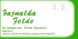 hajnalka felde business card